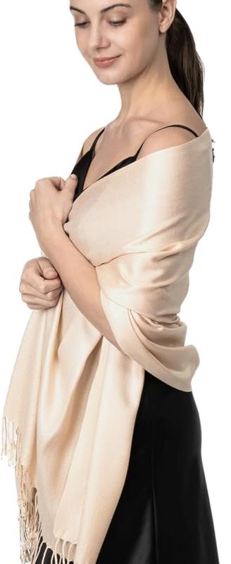 Cream Shawl For Wedding Guest