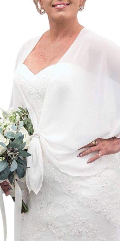 White Shawl For Wedding Guest