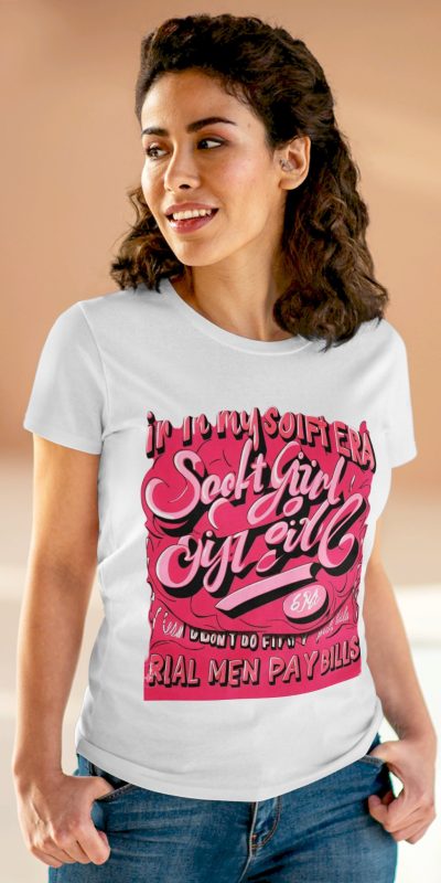 Real Men Pay Bills White and Hot Pink Graphic tee