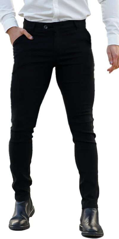 Stretchy Slim Fit Formal Pants for Men by GINGTTO