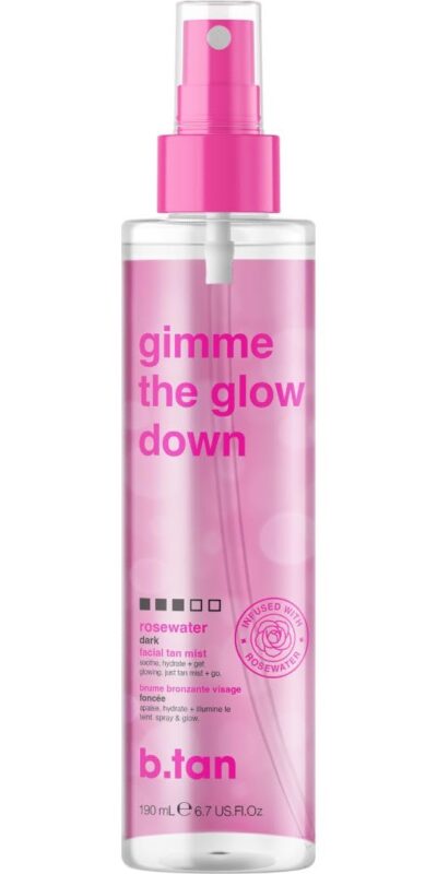 Clear Face Tan Mist | Gradual Bronzing Sunless Tanning Water, Rosewater Infused, Vegan, Cruelty Free, 6.7 Fl Oz