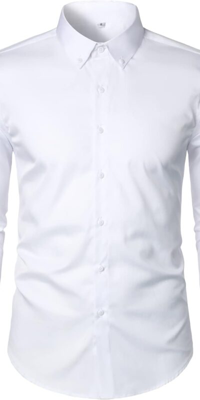 Men's Slim Fit Long Sleeve Button Down Shirt