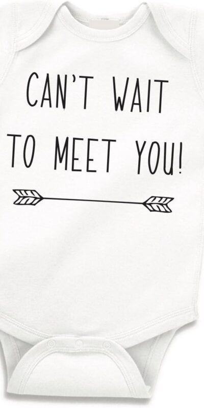 Pregnancy Announcement Onesie for Grandparents, Can't Wait to Meet You