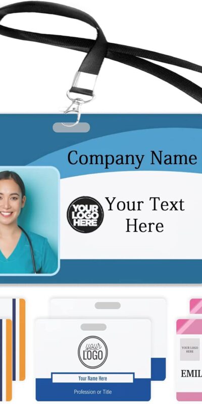 Personalized Photo ID Badge with Lanyard for Office Workers