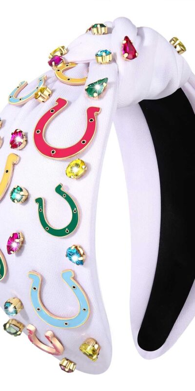 Kentucky Derby Horse Racing Headband with Crystal Knot, 1 Count