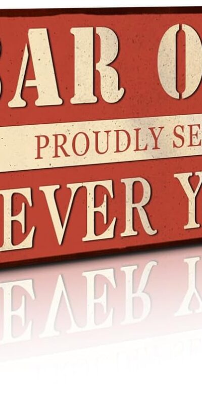 Vintage Bar Sign Decor - 4 X 16 Inches Indoor/Outdoor - Man Cave Gift