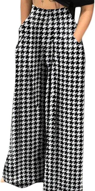 Women's High Waisted Wide Leg Palazzo Pants with Pockets