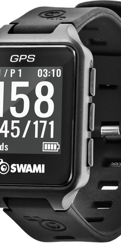IZZO Golf Swami GPS Watch, Black, Waterproof