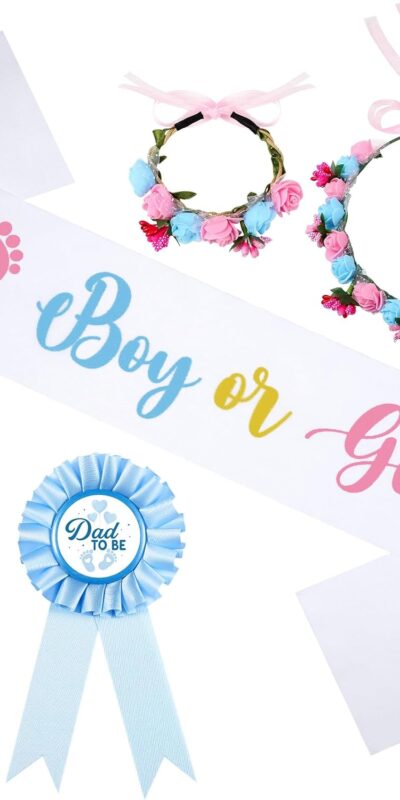 Gender Reveal Party Supplies Set Pink Blue Baby Shower Boy or Girl