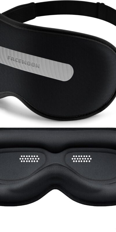 3D Contoured Blackout Eye Mask for Sleep, Women Men, Side Sleepers