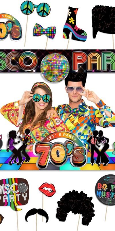 Disco Themed Party Decorations Set - 20 Pieces