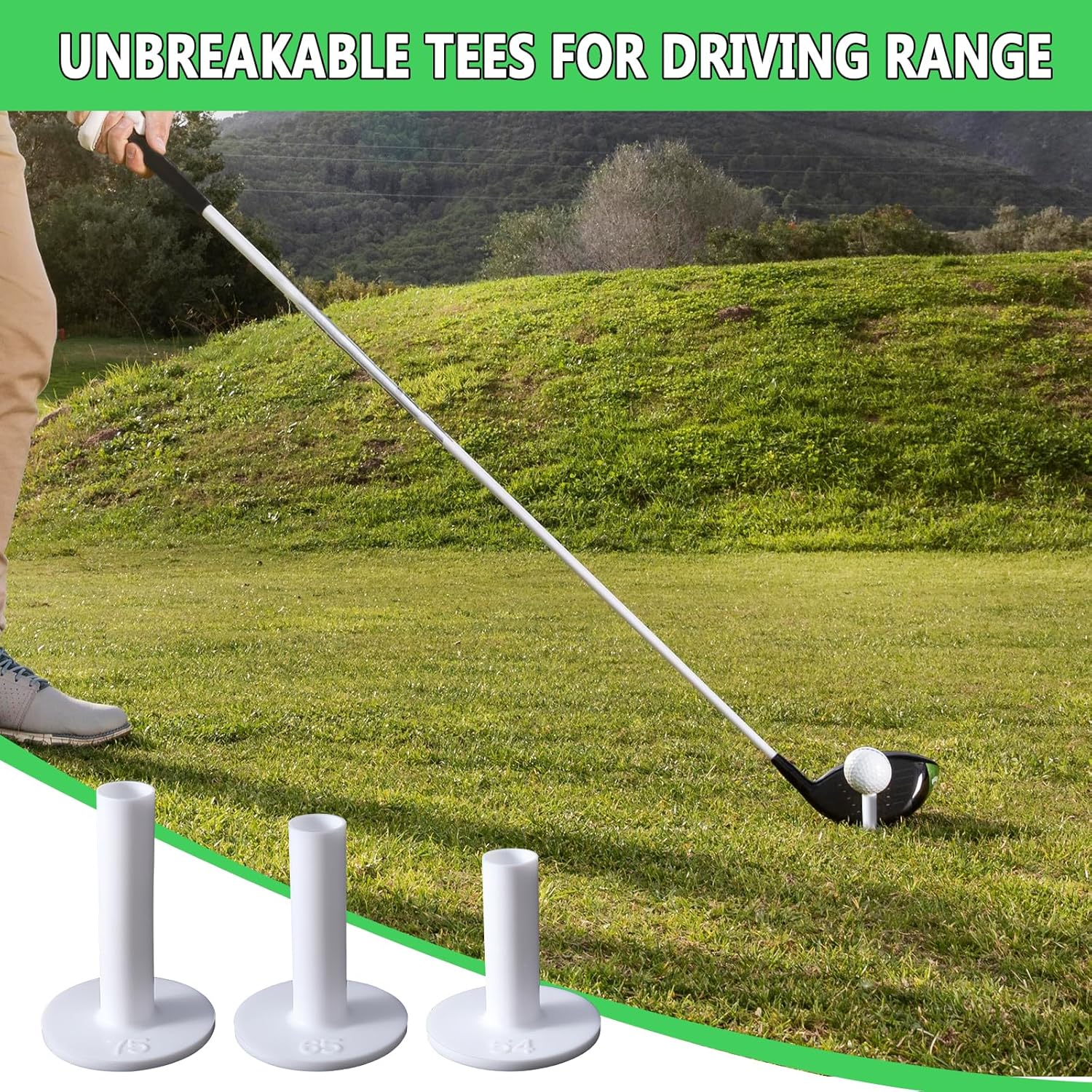 Premium 6Pcs T-Shaped Rubber Golf Tees for Range Mats 6 Premium 6Pcs T-Shaped Rubber Golf Tees for Range Mats - Image 6