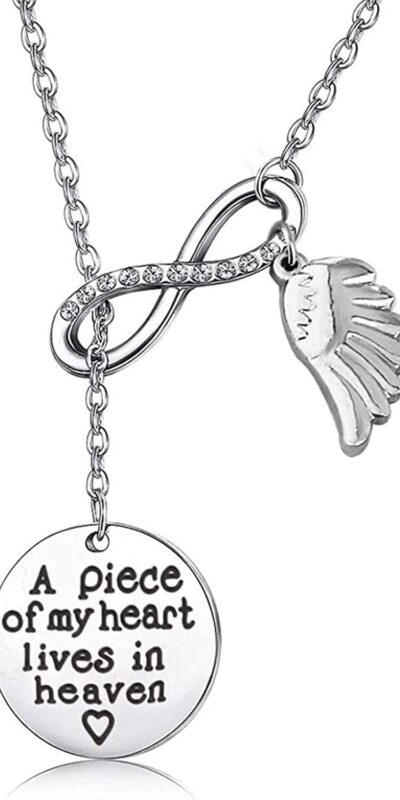 Heavenly Heart Lariat Y Necklace - Sympathy Gift for Loss