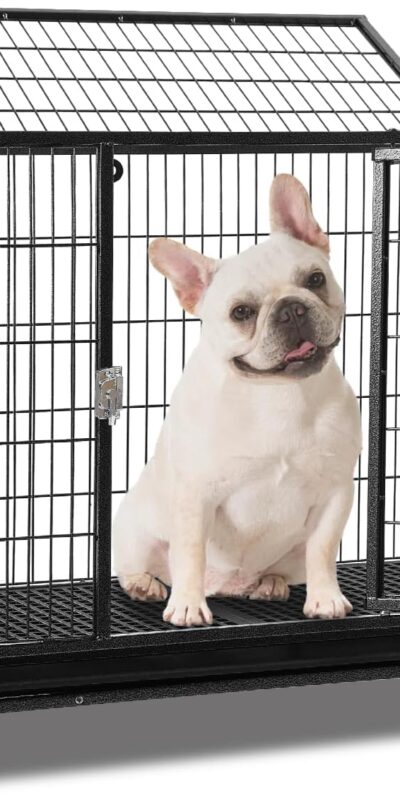 36" Stackable Heavy Duty Dog Crate with Top Access & Wheels