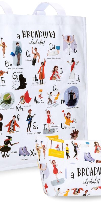 Broadway Girls Alphabet-themed Theatre Tote and Cosmetic Bag Set