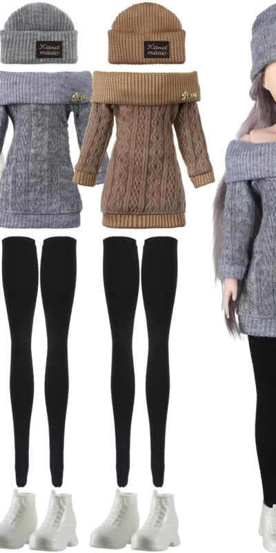 Christmas Doll Clothes Set for 12 Inch Dolls, 12 Pieces