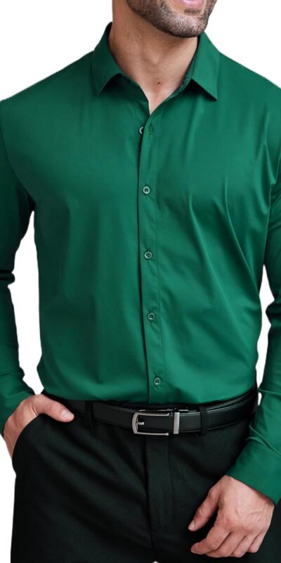 COOFANDY Wrinkle Free Long Sleeve Dress Shirts Regular Fit