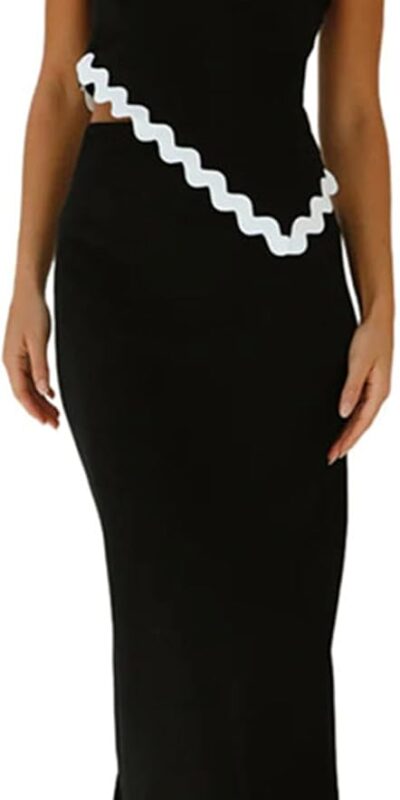 ECHOINE Women's Summer 2-Piece Beach Outfit Set, Size Medium