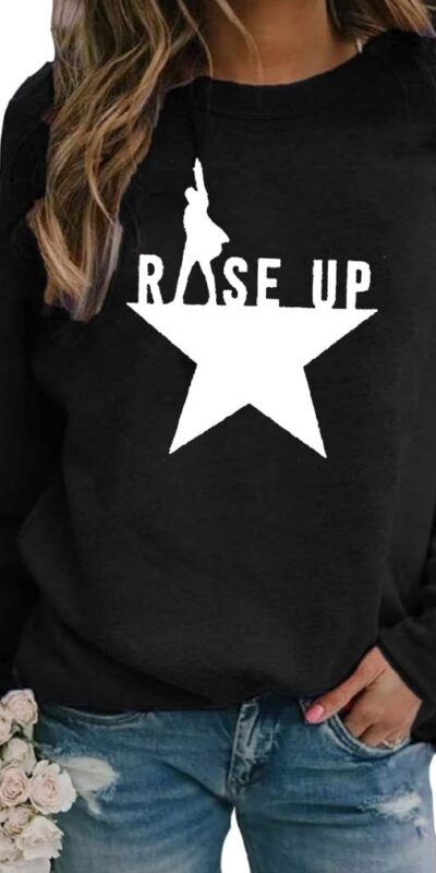 Yimoya Women's Hamilton Lyrics Long Sleeve Sweatshirt - Graphic Pullover