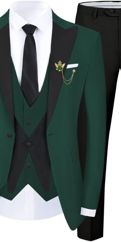 Elegant Slim Fit 3-Piece Tuxedo Suit for Wedding/Prom