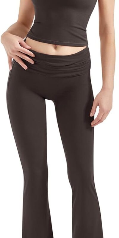 SUUKSESS Women 2 Piece Lounge Sets Y2K Foldover Pants, Size Medium