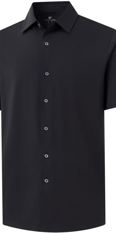 Men's Mercerized Cotton Blend Button Down Shirt - Long Sleeve