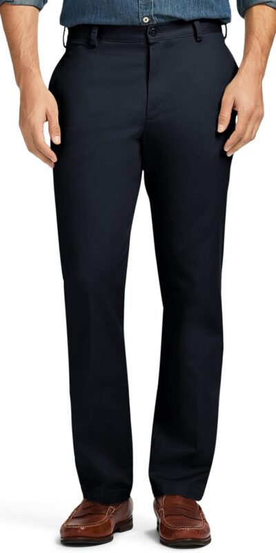 IZOD Men's Slim Fit American Chino Pants, Flat Front