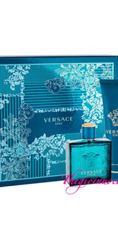 Versace Eros 2 Piece Gift Set- 3.4oz EDT, 5oz Shower Gel, Men's Combo