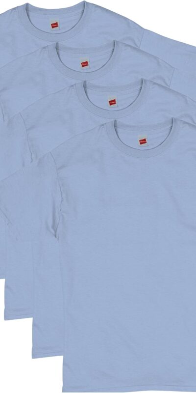 Hanes Men's Cotton Crewneck T-Shirt Pack, 6 Pack