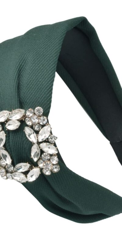 Stylish Green Cross Hair Hoop Headband for Women