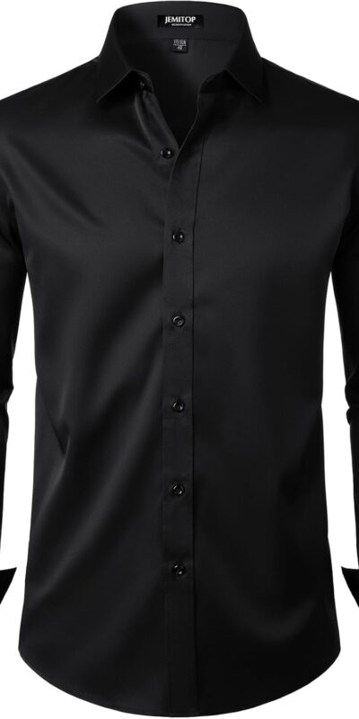 Formal Wedding Prom Slim Fit Stretch Dress Shirt