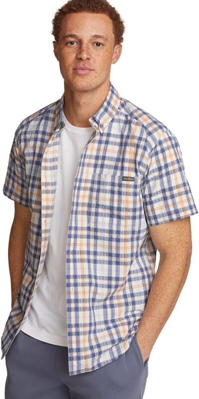 Eddie Bauer Men's Pack It Seersucker Shirt - Lightweight