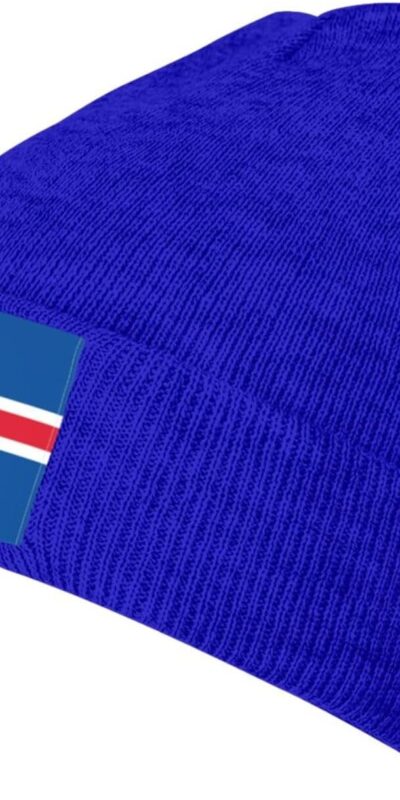 Iceland Flag Knit Beanie Hat for Men & Women - Warm Winter Cap