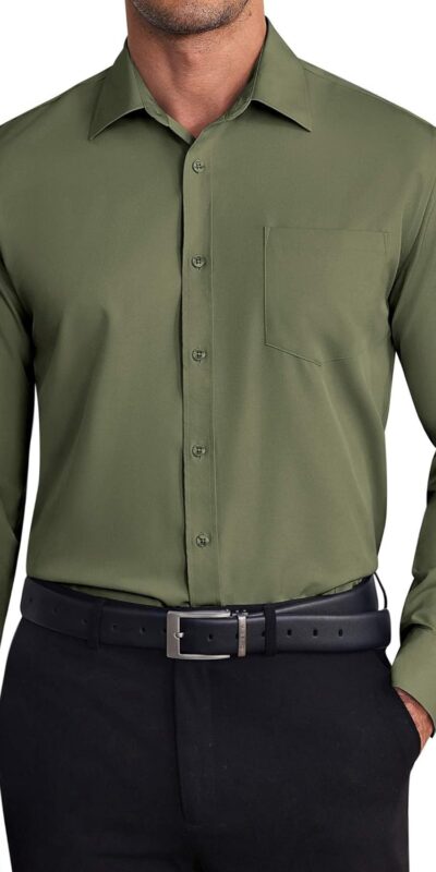 COOFANDY Men's Wrinkle-Free Long Sleeve Business Dress Shirt