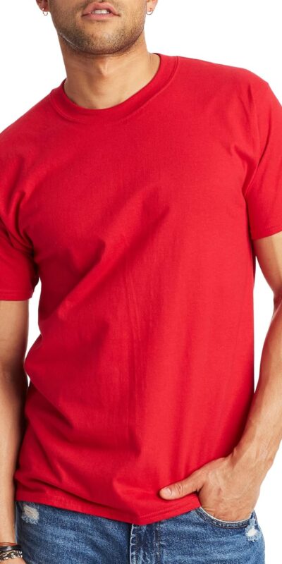 Hanes Men's Beefy-T Heavyweight Cotton Tee, 2 Pack, Big & Tall