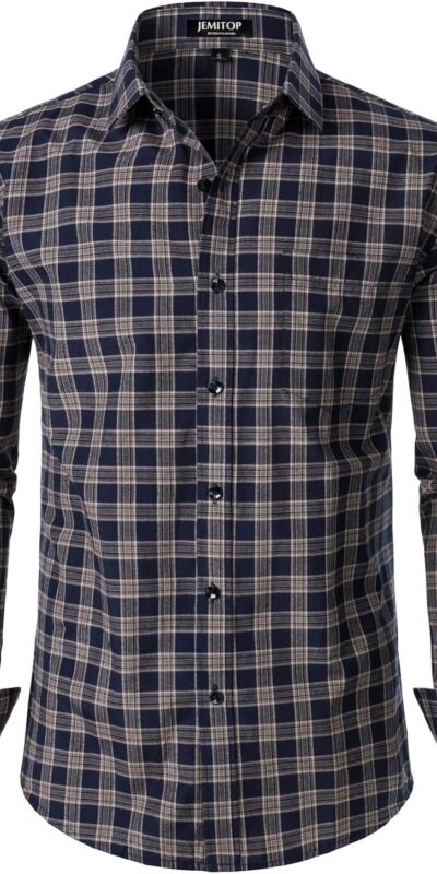 Men's Slim Fit Button Down Shirt for Business Casual