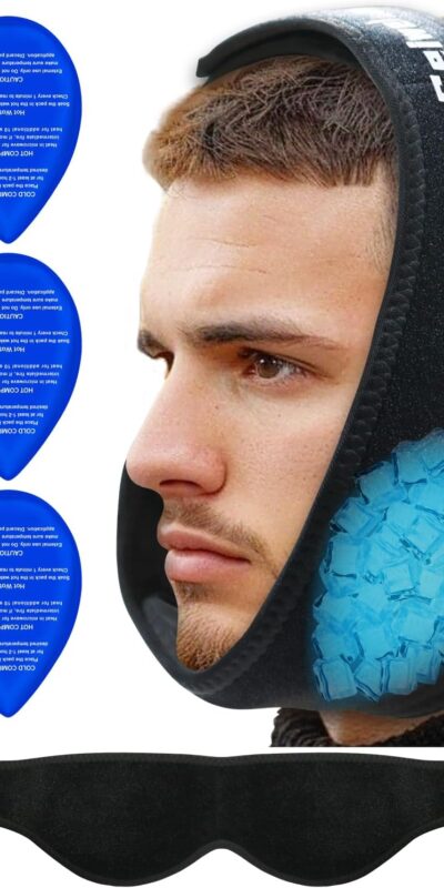 Wisdom Teeth Ice Pack Head Wrap with 6 Gel Packs