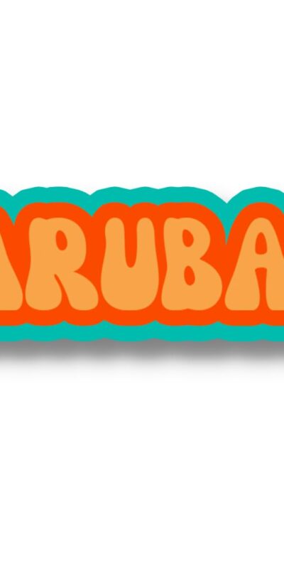 Aruba Vintage Travel Sticker - Vinyl Decal, Multiple Colors