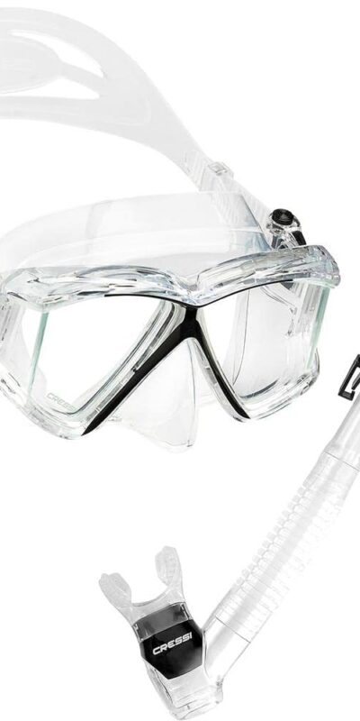 Cressi Pano 4 Mask & Supernova Dry Snorkel Kit - New