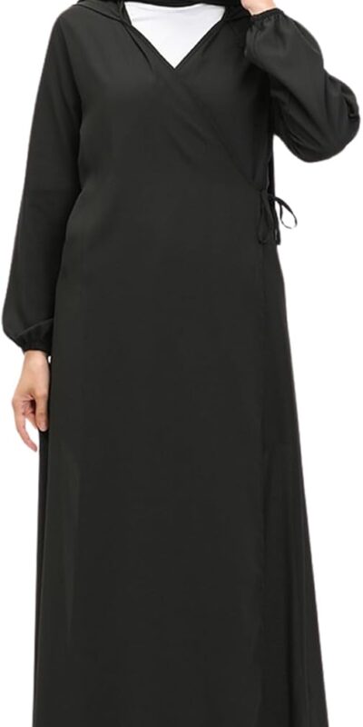 Maxi Abaya Dress for Muslim Women - Long Sleeve Hijab Robe