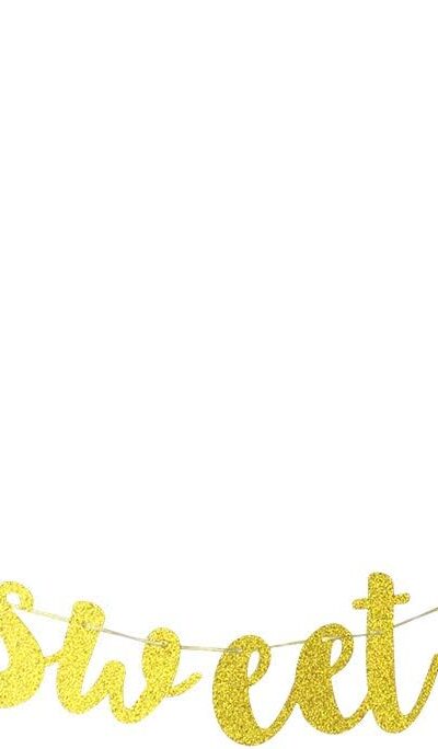 Glitter Gold Home Sweet Home Banner for Parties, 6ft