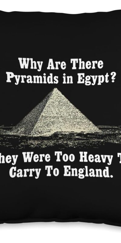 Egyptian Pyramids Themed Throw Pillow - Soft & Cozy