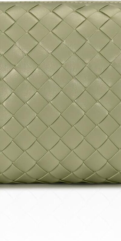 Woven Leather Crossbody Bag for Women - Small Size