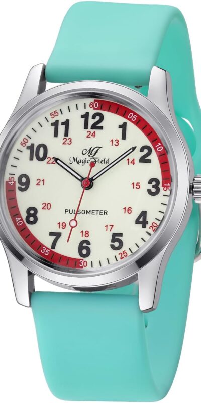 Unisex Nurse Watch with Luminous Dial and Silicone Strap