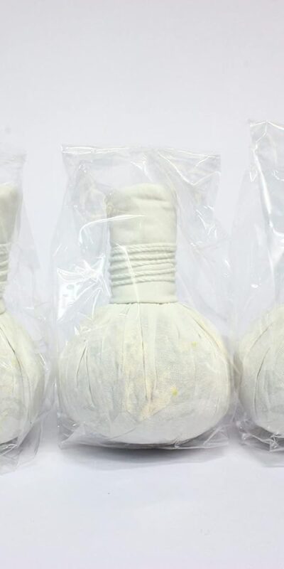 5 Thai Herbal Hot Compress Massage Balls - 100% Natural