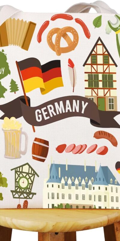 Germany Trip Canvas Tote Bag - Reusable Souvenir Gift, 15L