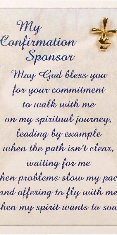 Confirmation Sponsor Pin and Card Set, 3.75" x 5.5