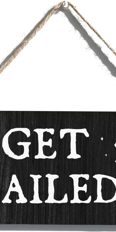 Rustic Wooden Nail Salon Sign - 12 x 6 Inches Decor