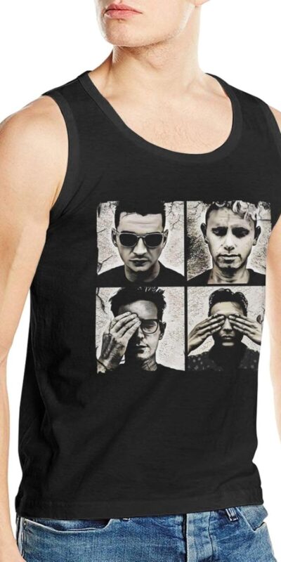 Men's Black Athletic Sleeveless Workout Tank Top - Fitness Size M