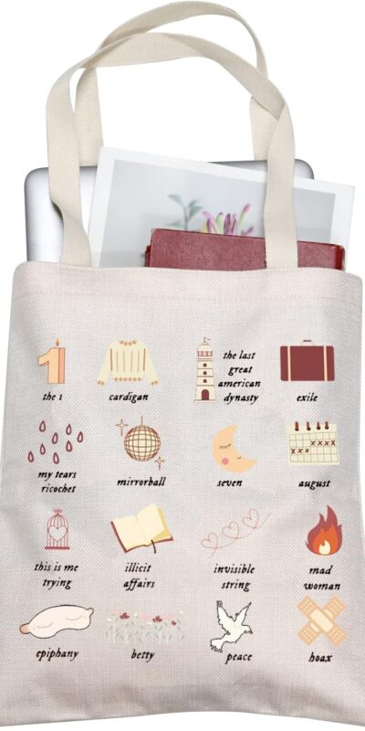 TOBGBE Album Inspired Tote Bag for Music Lovers - Large